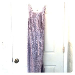 Light Purple Sequined Formal Gown